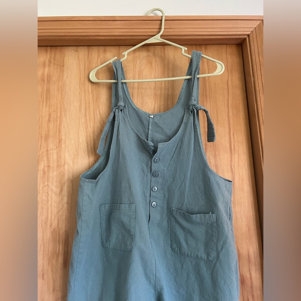 blue Shorts Romper Large
